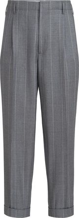 Brunello Cucinelli Chalk stripe trousers in Medium Grey at Nordstrom, Size 48 It