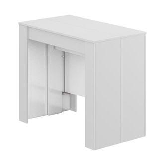 HOGAR 24 Consola para comedor extensible blanco brillo