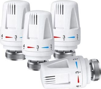 OEM Juego De 4 Cabezales De Radiador Termost&aacute;ticos M30 X 1.5 Con V&aacute;lvula Termost&aacute;tica De Calefacci&oacute;n, Sensor De L&iacute;quido Y Protecci&oacute;n Anticongelante