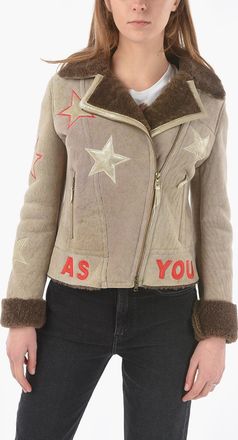 HISTORY REPEATS Embroidered Shearling Jacket History Repeats