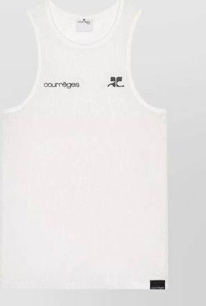 Courr&egrave;ges short-sleeve tank top