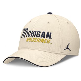 Nike Mens Michigan Primetime Jordan Brand Dri-FIT College Hat in Brown | JC3A0C38MWN-3NB
