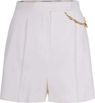 Elisabetta Franchi Gabardine Shorts With Jewel Logo