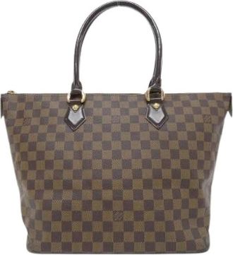 Louis Vuitton Pre-owned Tote Bags, female, Brown, Size: ONE SIZE Pre-owned Saleya Damier Bag