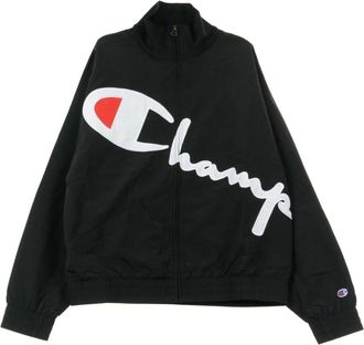 Champion Zwarte Windbreaker Jas voor Vrouwen - Dames - Zomerjassen - Zwart - M - Jassen