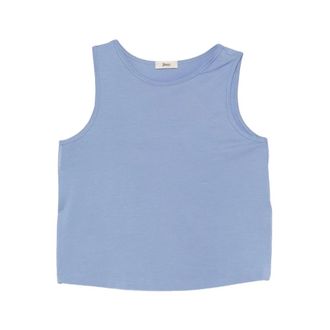 Herno Sleeveless Tops, female, Blue, Size: L Round Neck Vest