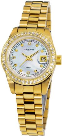 Akribos XXIV Akribos Xxiv Womens Stainless Steel Diamond Watch