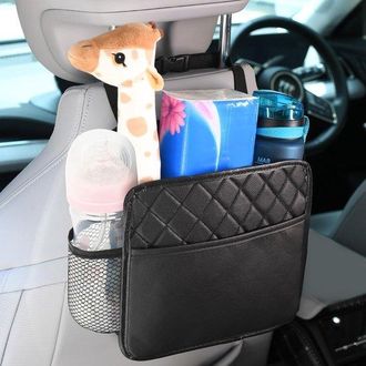 No Brand Bolsa Organizadora Colgante Para Coche - Impermeable Y Plegable - Organizador Para El Asiento Trasero - Con Portavasos - F&aacute;cil De Limpiar - Ideal Para