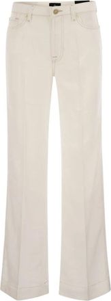 7 For All Mankind Wijde broek - Dames - Wijde Broeken - Wit - W26 - Broeken
