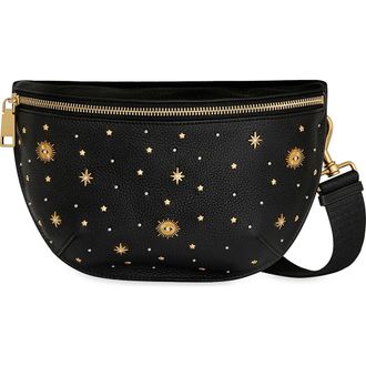 Rebecca Minkoff Darren Evil Eye Studded Leather Sling Bag in Black at Nordstrom