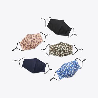 Tory Burch Womens Printed Face Mask, Set of 5-Pack in Multi, One Size
