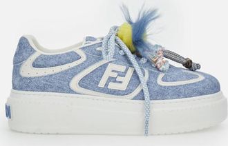Fendi Light Blue Logo Sneakers