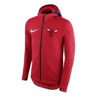 Nike Mens Nike Therma Flex Showtime NBA Chicago Bulls Jacket Red 899831-657