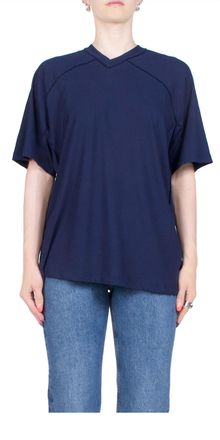 6397 Inside Out V-Neck Top In Ink
