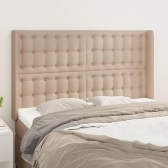 vidaXL Cabecero Con Orejas Cuero Sint&eacute;tico Capuchino 147x16x118/128 Cm Vidaxl