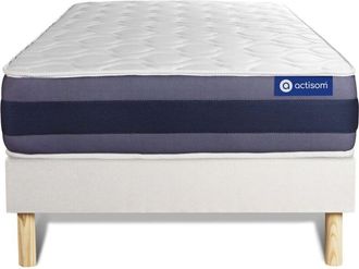 Actisom Actisom - Somier Blanco + Colch&oacute;n Con L&aacute;tex Y Espuma Viscoel&aacute;stica 90 X 190