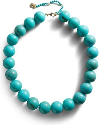 BaubleBar Jane Rainbow Semiprecious Beaded Necklace in Turquoise at Nordstrom