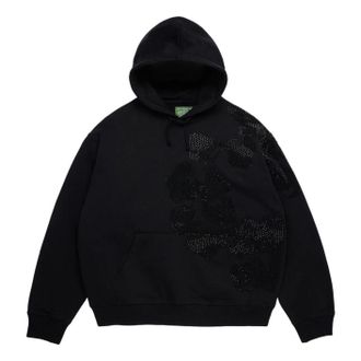 Denim Tears Biggie Rhinestone Cotton Wreath Hoodie Black SS26THD14312434