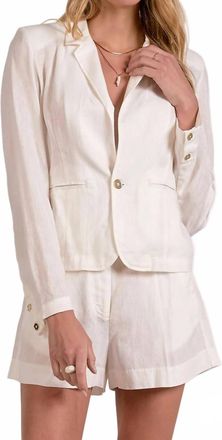 Elan Thatcher Lightweight Blazer In White
