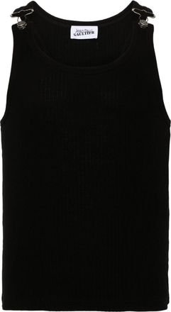 Jean Paul Gaultier ribbed-knit cotton tank top - unisex - Cotton - S - Black