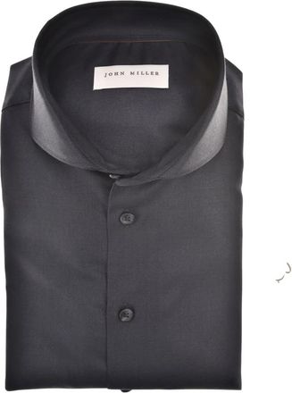 John Miller Wool Mix Shirt - Heren - Zakelijke Overhemden - Blauw - XS - Wol - Overhemden