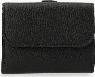 Chlo&eacute; Womens Trifold Mini Alphabet Leather Wallet Black & Purses