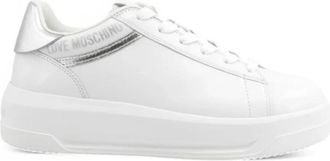 Love Moschino Sneakers, female, White, 7 UK, Bianca e Argento Trainers
