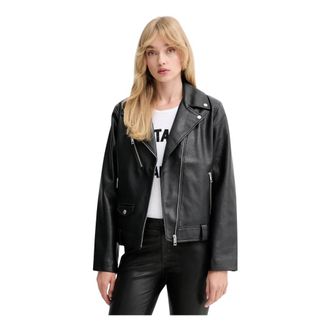 Levi's Dames, Jassen, Zwart, Maat: S Leer