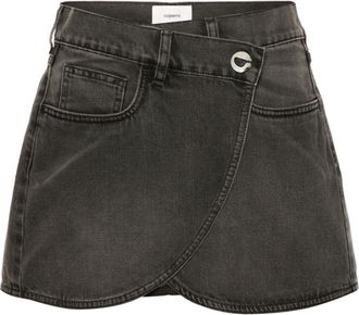 Coperni denim mini skirt - women - Polyester/Cotton/Cotton - 42 - Grey