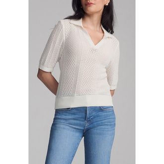 Mavi Johnny Collar Sweater in Antique White at Nordstrom, Size X-Small