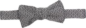 Lanvin patterned-jacquard silk bow - men - Silk - One Size - Black