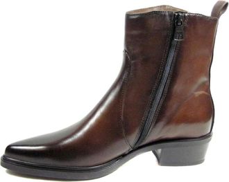 Mjus Mallory Enkellaars - Dames - Cowboylaarzen - Bruin - 42 EU - Leer - Schoenen