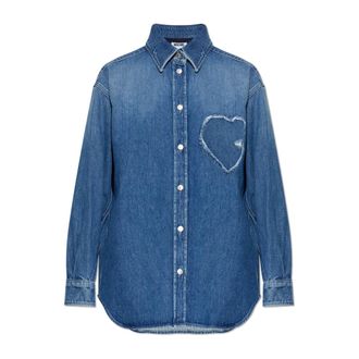 Moschino Denim Shirts, female, Blue, Size: XS Denim Shirt