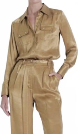 Karina Grimaldi Mariana Blouse In Camel