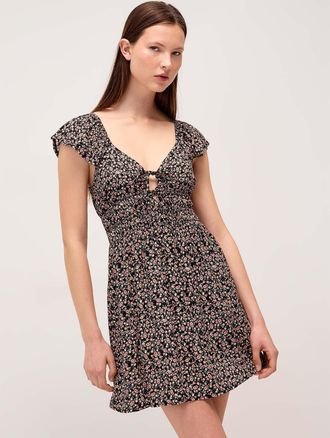 Twik Womens Floral bows short dress