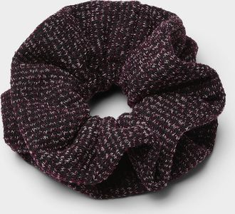 Simons Womens Large double-look tweed scrunchie