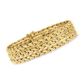 Ross-Simons 14kt Yellow Gold Cestina-Link Bracelet