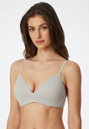 Schiesser Soft-BH SCHIESSER Invisible Soft, Damen, Gr. 70, Cup A, grau (211, grau jasper), Microtouch, Obermaterial: 70% Polyamid, 30% Elasthan, Basic, Basic, B