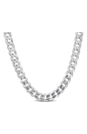 Delmar Sterling Silver Bevel Curb Chain Necklace at Nordstrom Rack
