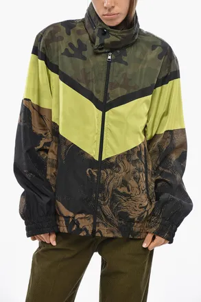 Dries Van Noten Multi-Pattern Windbreaker with Detachable Hood Dries Van Noten