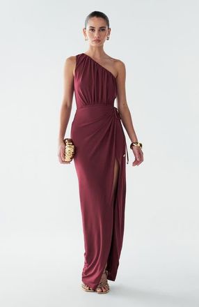 BWLDR Avenly Maxi Dress in Burgundy at Nordstrom, Size 8