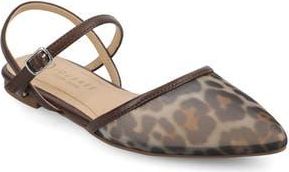 Journee Collection Martine SuperNatural Shades Slingback Flat in Leopard Mesh at Nordstrom Rack, Size 6.5