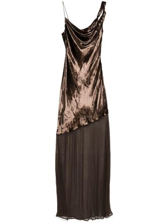 Staud Beaton dress - women - Silk - 6 - Brown