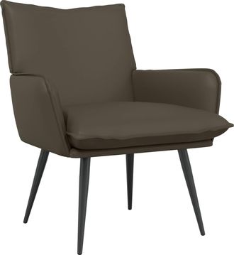 vidaXL Sill&oacute;n Gris Cuero Sint&eacute;tico Vidaxl