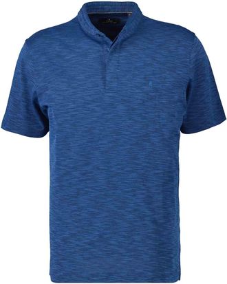Ragman Poloshirt RAGMAN, Herren, Gr. S, blau (blau, melange, 765), 70% Baumwolle 30% Polyester, regular fit, ohne Ausschnitt, Shirts Poloshirt