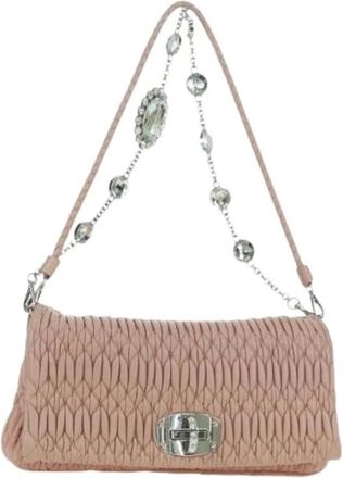 Miu Miu Pre-owned Shoulder Bags, female, Pink, Size: ONE SIZE Pre-owned Shoulder Bag