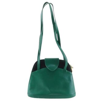 Bally Pre-owned Shoulder Bag - Dames - Pre-owned - Groen - Maat: ONE Size Leer