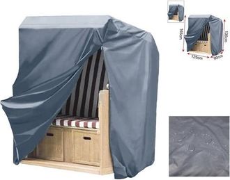 Woltu Woltu Copertura Per Mobili Set Arredo Da Giardino Esterno Pvc 260g/m&sup2; Antracite 165/135x125x90 Cm
