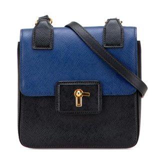 Prada Pre-owned Gestructureerde Crossbody Tas - Dames - Pre-owned - Zwart - Maat: ONE Size