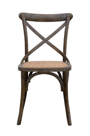 Biscottini International Silla De Cocina 47x86x52 Cm Silla De Rat&aacute;n Y Madera Moderna Silla Thonet R&uacute;stica Silla De Comedor Cross Sillas Vintage De Bistr&oacute;